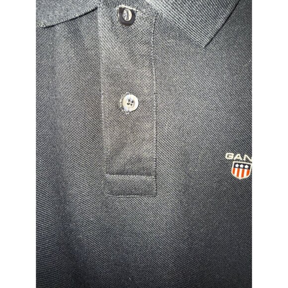 GANT Men’s Classic Navy Polo Shirt Medium – Original Logo, Cotton Blend Preppy C - Picture 3 of 8